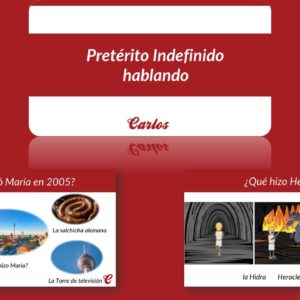 Pretérito Indefinido hablando + karty do gry Poco Loco