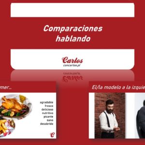 Comparaciones hablando + cartas Poco Loco