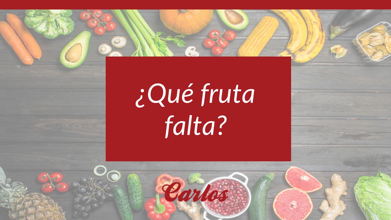 ¿Qué fruta falta?